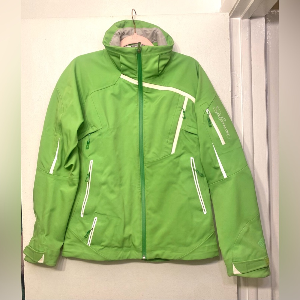 Vintage Salomon Brilliant Gorpcore Snowboard‎ Ski Jacket Medium Bright Green